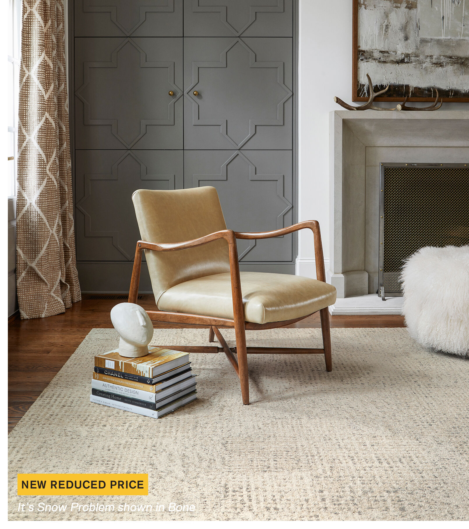 Chair with It's Snow Problem shown in Bone