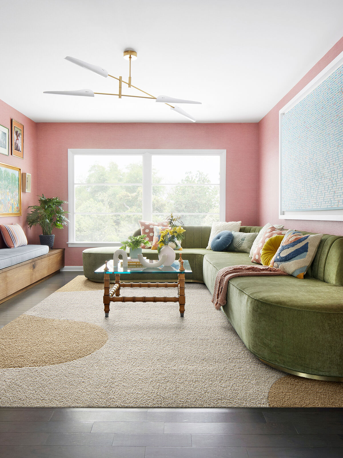 Made You Look shown in Pearl, Coral, and Mauve